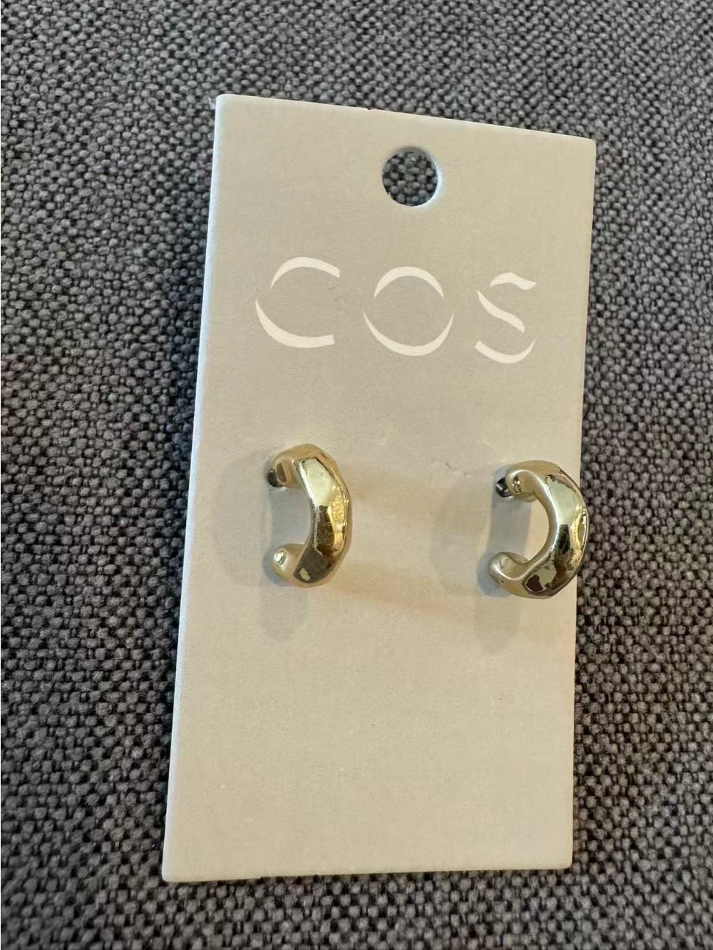 COS Gold Mini Chunky Hoop Earrings